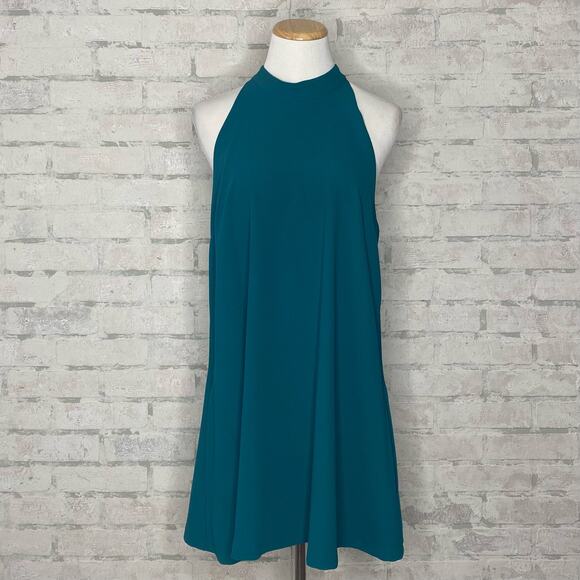 Lovers + Friends | Teal Lily Halter Neck Sleeveless Dress - Picture 2 of 7
